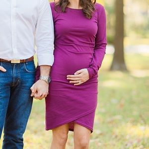 Leith Ruched Long Sleeve Dress